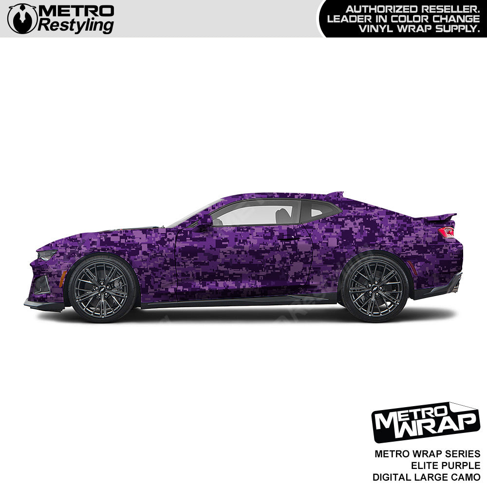 Metro Wrap Large Digital Elite Purple Camouflage Vinyl Film