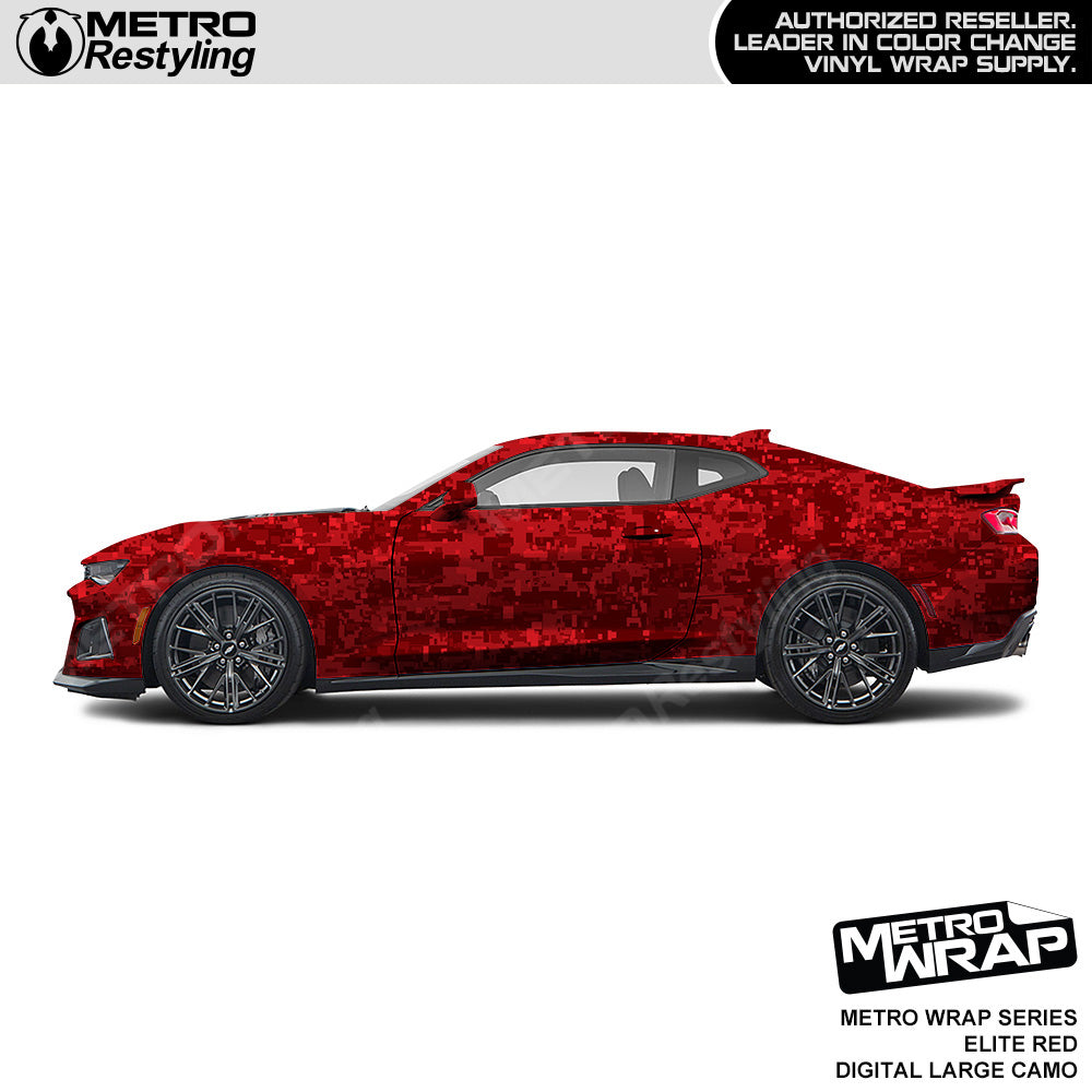 Metro Wrap Large Digital Elite Red Camouflage Vinyl Film