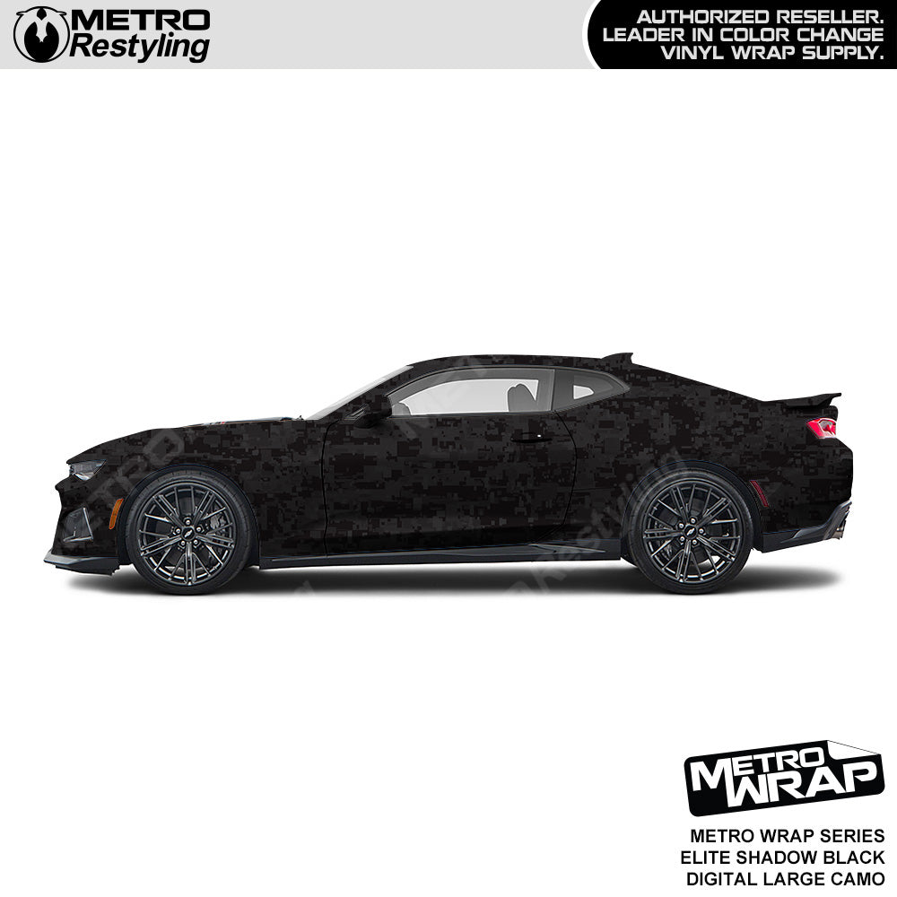 Metro Wrap Large Digital Elite Shadow Black Camouflage Vinyl Film