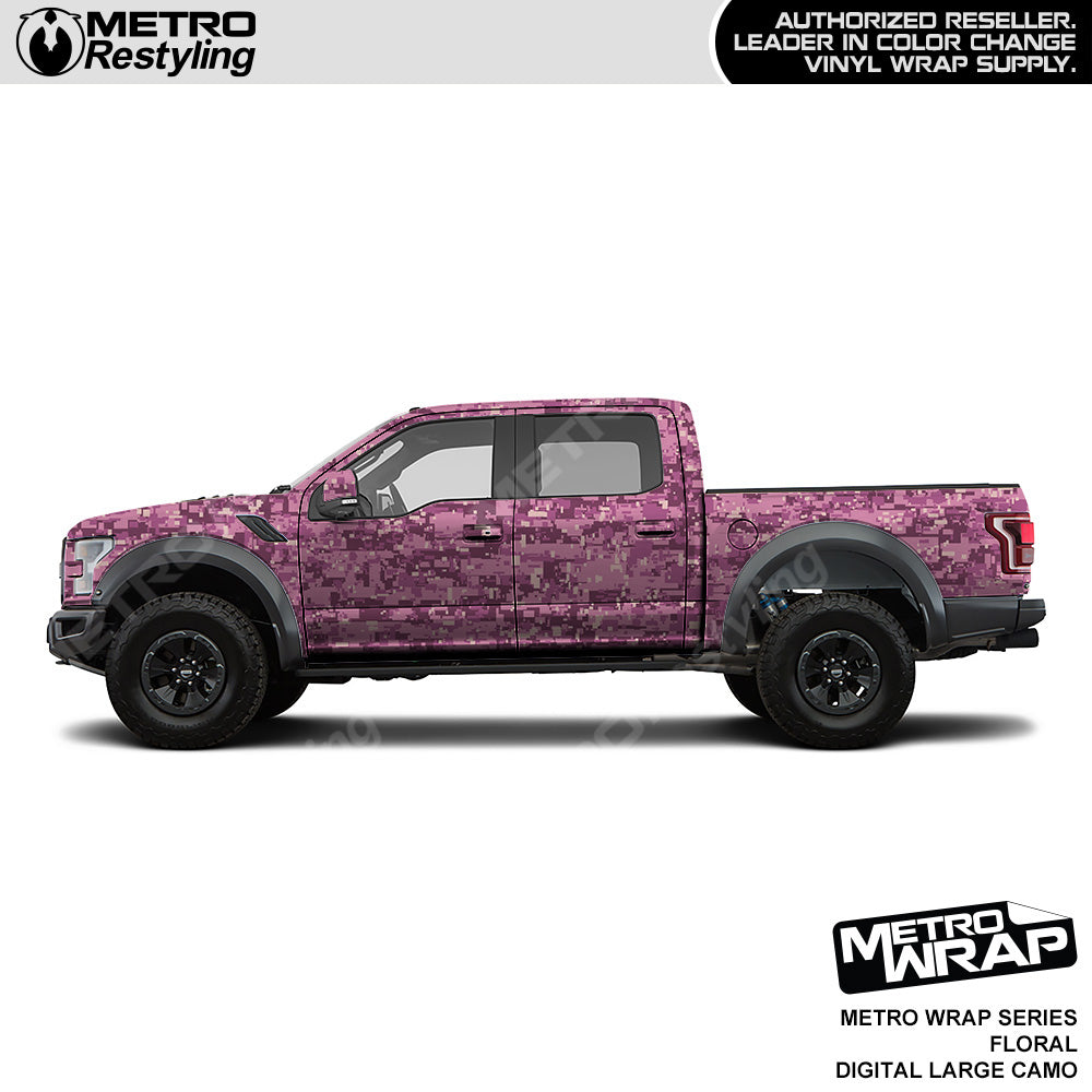 Metro Wrap Large Digital Floral Camouflage Vinyl Film