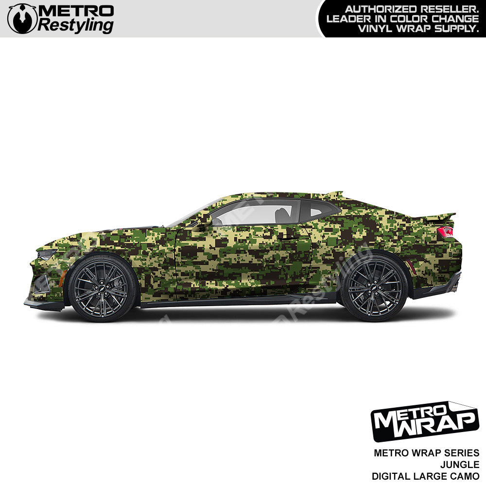 Metro Wrap Large Digital Jungle Camouflage Vinyl Film