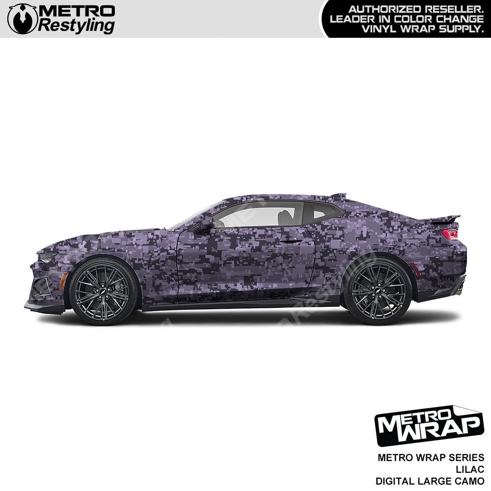 Metro Wrap Large Digital Lilac Camouflage Vinyl Film