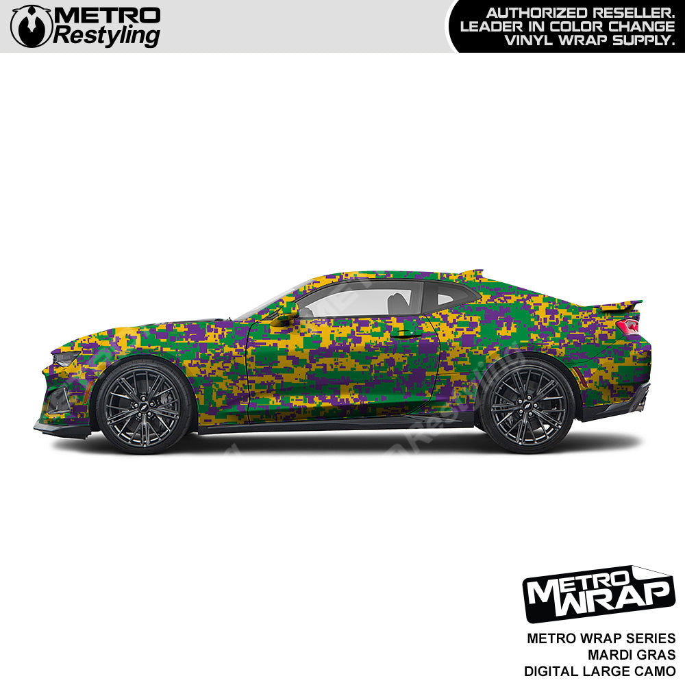 Metro Wrap Large Digital Mardi Gras Camouflage Vinyl Film