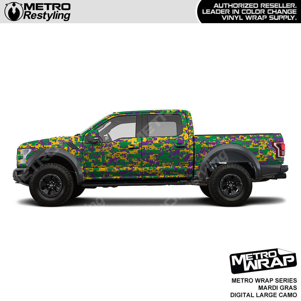 Metro Wrap Large Digital Mardi Gras Camouflage Vinyl Film