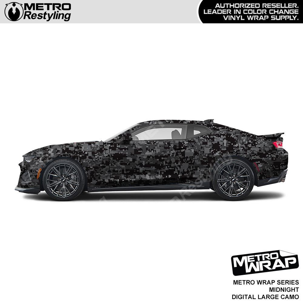 Metro Wrap Large Digital Midnight Camouflage Vinyl Film