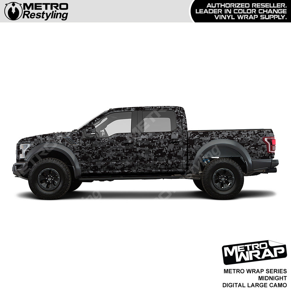 Metro Wrap Large Digital Midnight Camouflage Vinyl Film