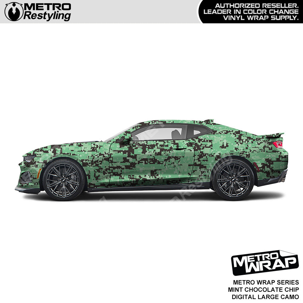 Metro Wrap Large Digital Mint Chocolate Chip Camouflage Vinyl Film