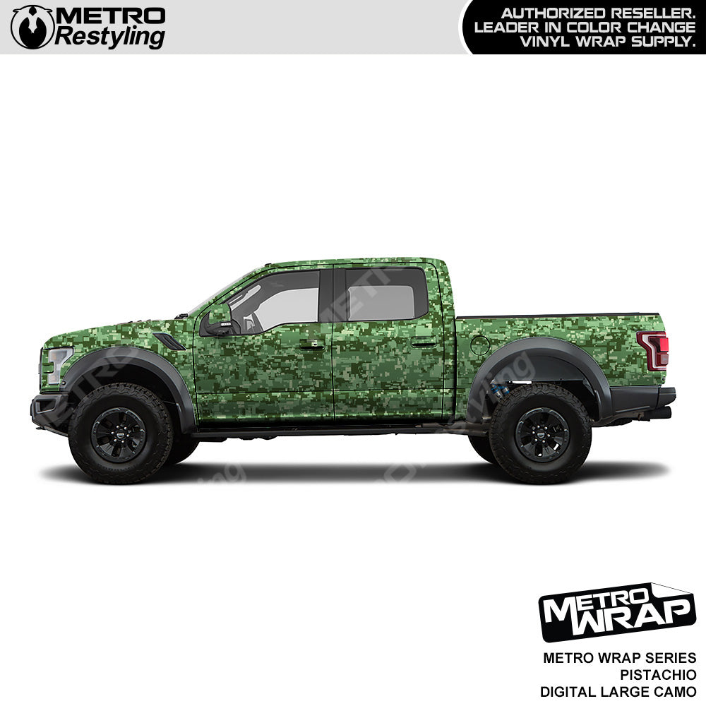 Metro Wrap Large Digital Pistachio Camouflage Vinyl Film