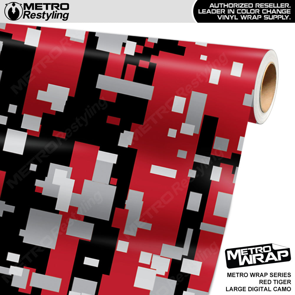 Jumbo Red Tiger Camouflage - Metro Wrap