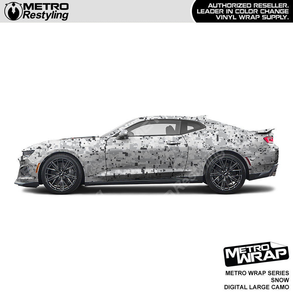 Metro Wrap Large Digital Snow Camouflage Vinyl Film