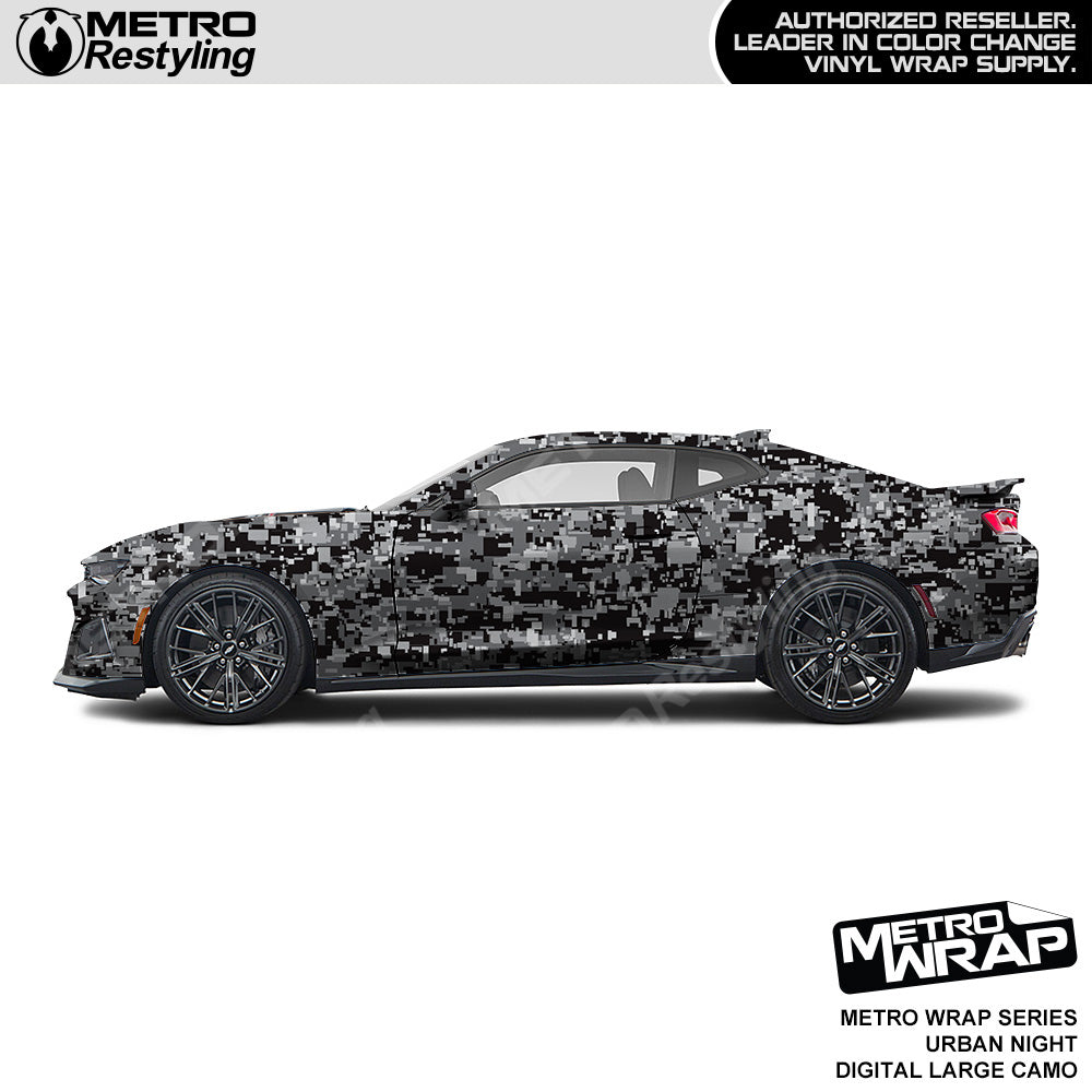 Metro Wrap Large Digital Urban Night Camouflage Vinyl Film