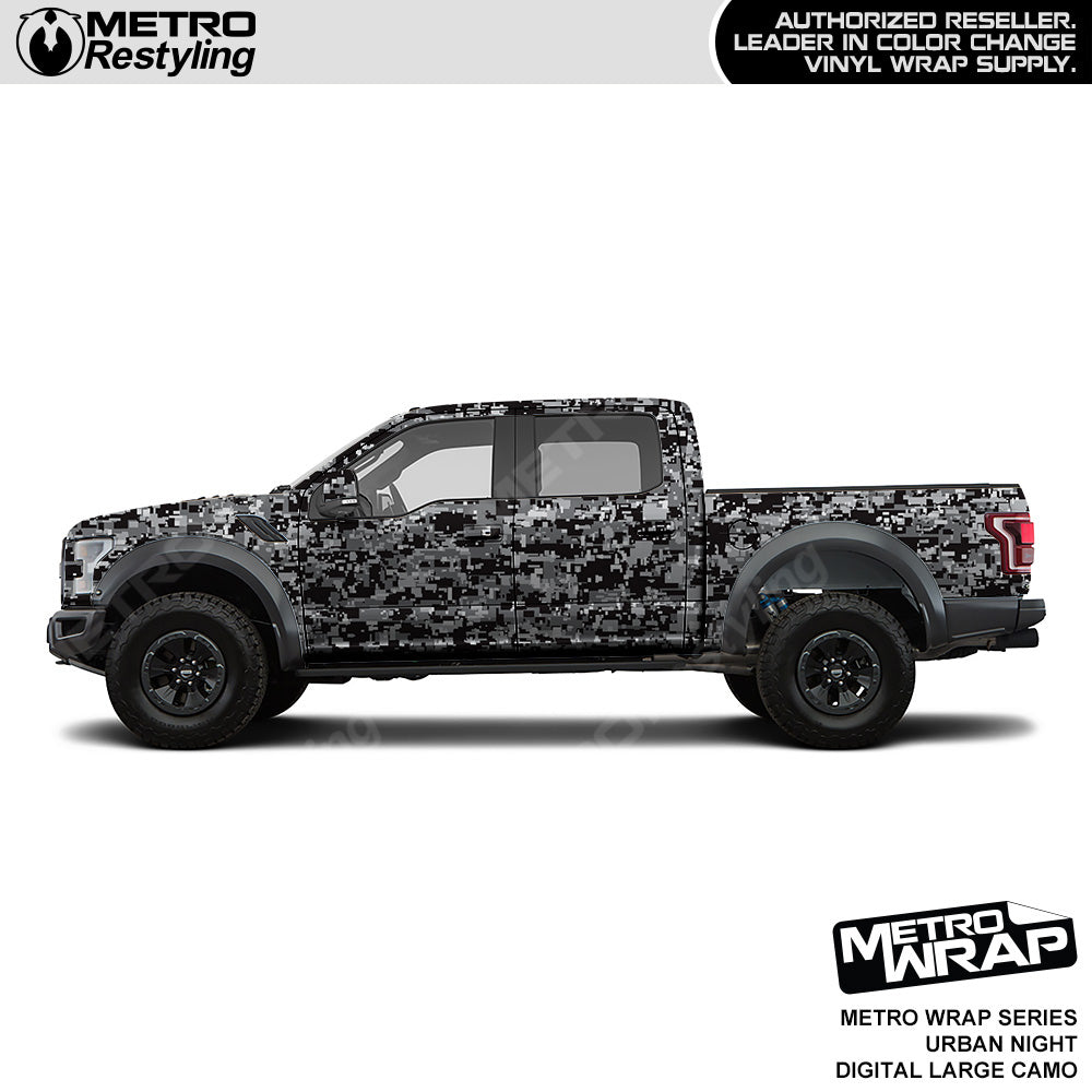Metro Wrap Large Digital Urban Night Camouflage Vinyl Film