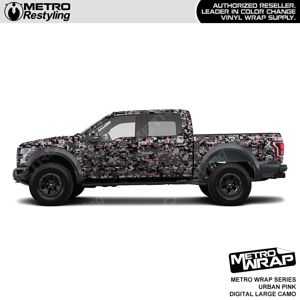 Metro Wrap Large Digital Urban Pink Camouflage Vinyl Film