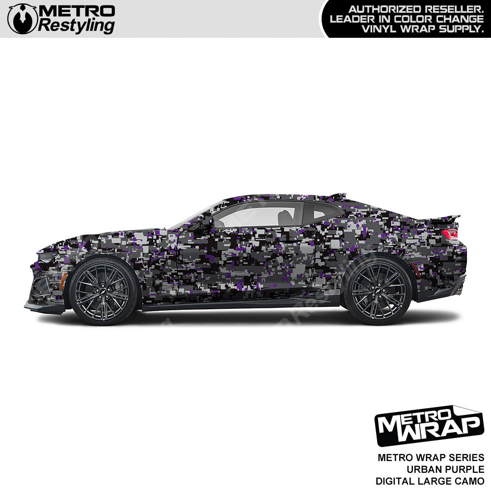 Metro Wrap Large Digital Urban Purple Camouflage Vinyl Film