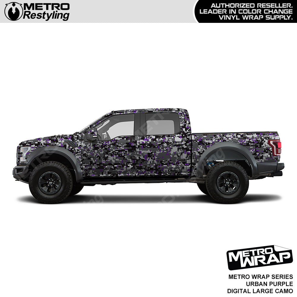 Metro Wrap Large Digital Urban Purple Camouflage Vinyl Film