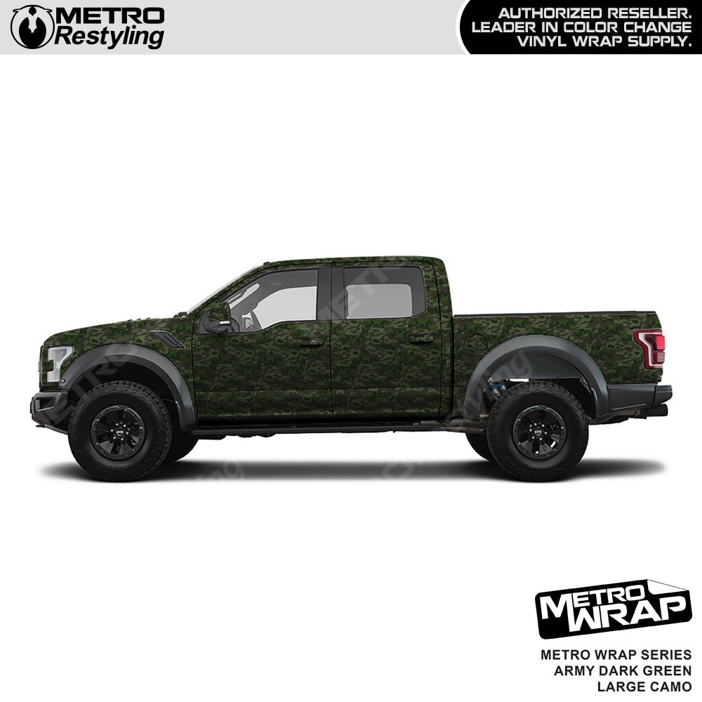 Metro Wrap Large Classic Army Dark Green Camouflage Vinyl Film