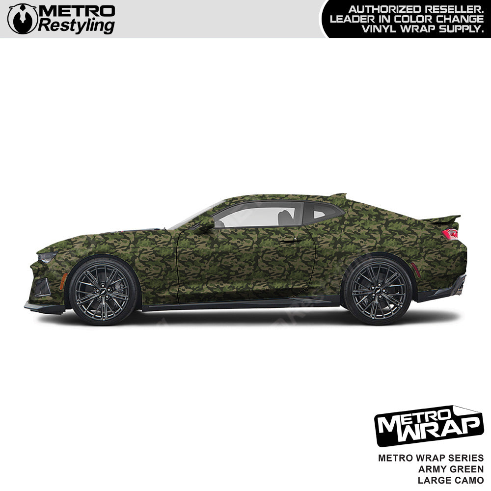 Metro Wrap Large Classic Army Green Camouflage Vinyl Film
