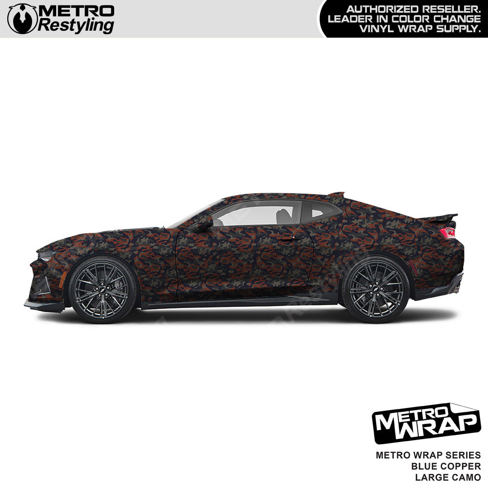 Metro Wrap Large Classic Blue Copper Camouflage Vinyl Film