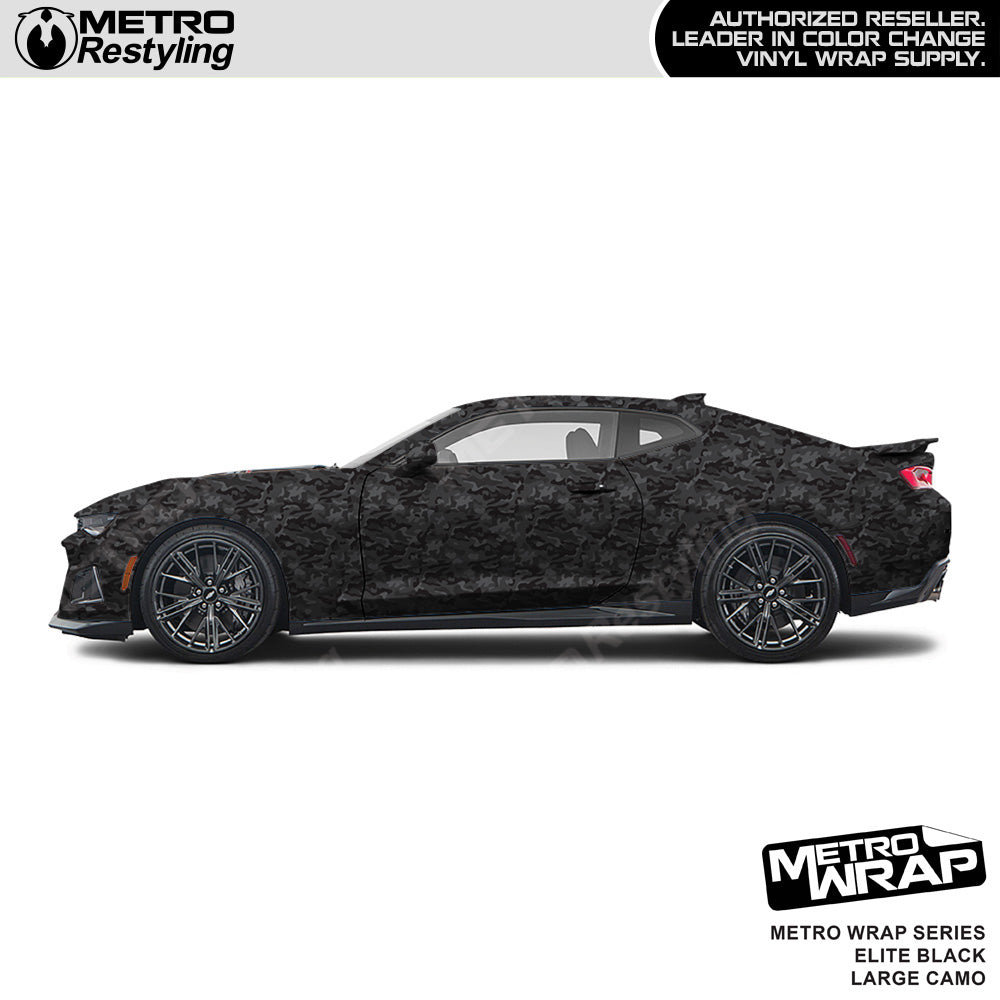 Metro Wrap Large Classic Elite Black Camouflage Vinyl Film