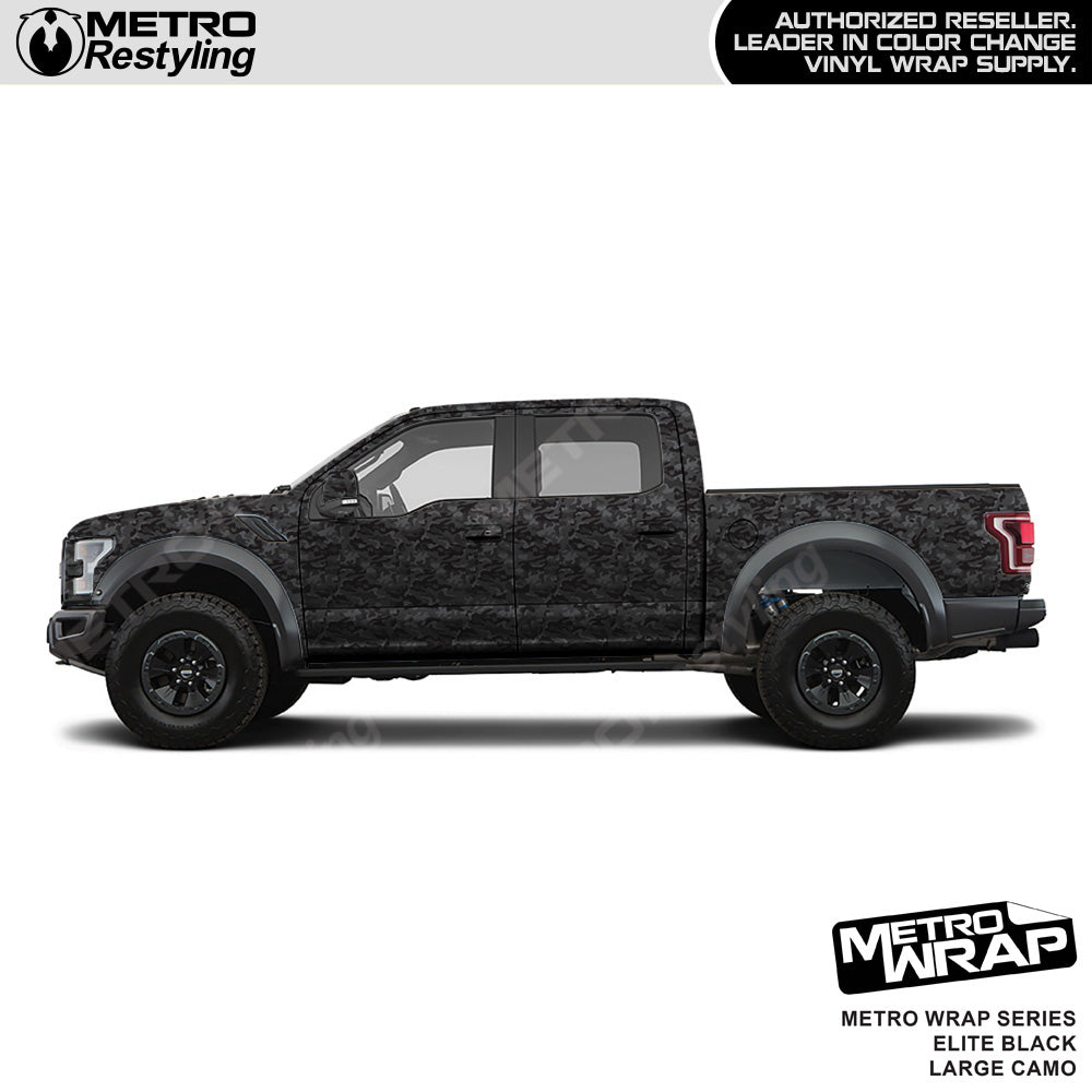 Metro Wrap Large Classic Elite Black Camouflage Vinyl Film