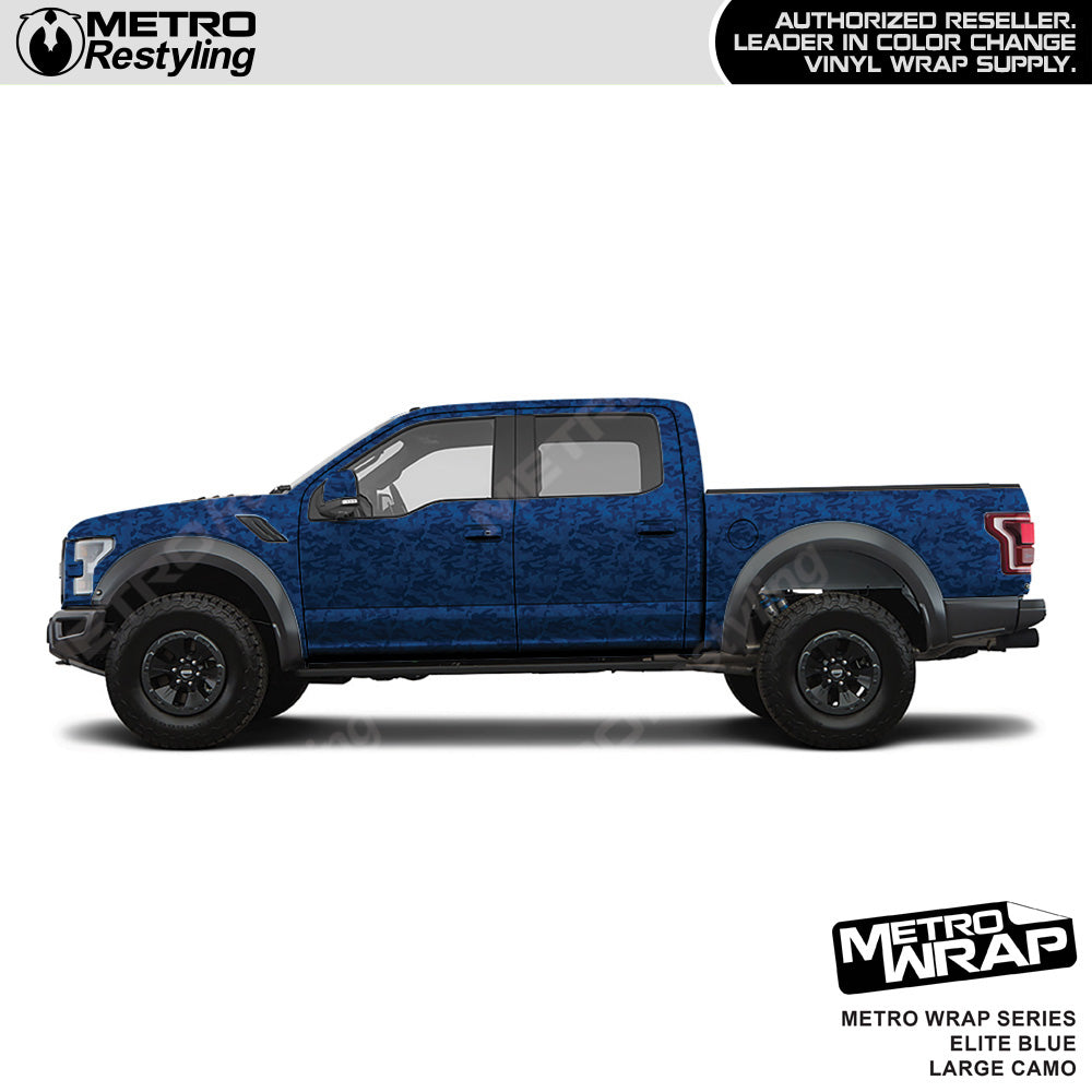 Metro Wrap Large Classic Elite Blue Camouflage Vinyl Film