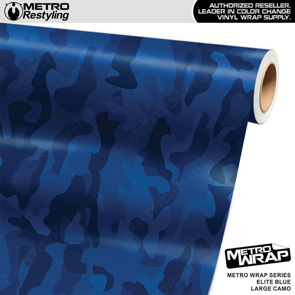 Metro Wrap Large Classic Elite Blue Camouflage Vinyl Film