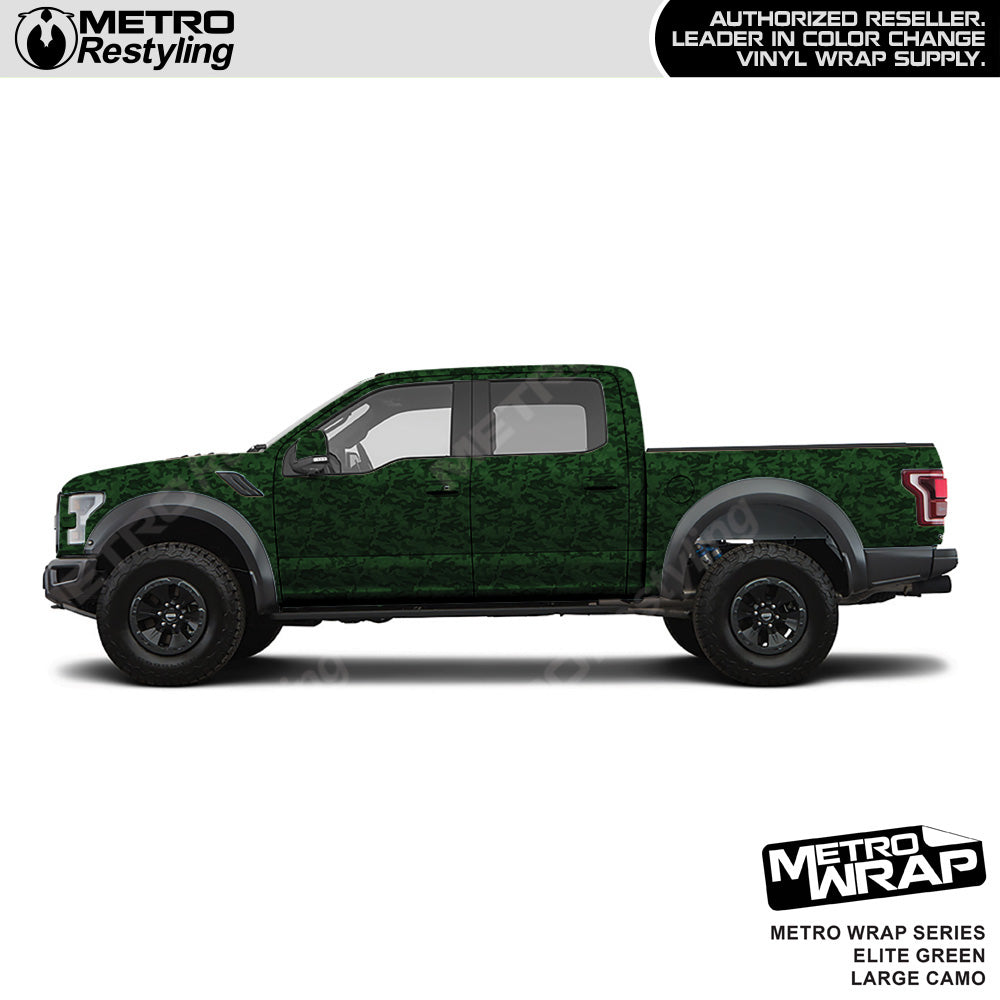 Metro Wrap Large Classic Elite Green Camouflage Vinyl Film
