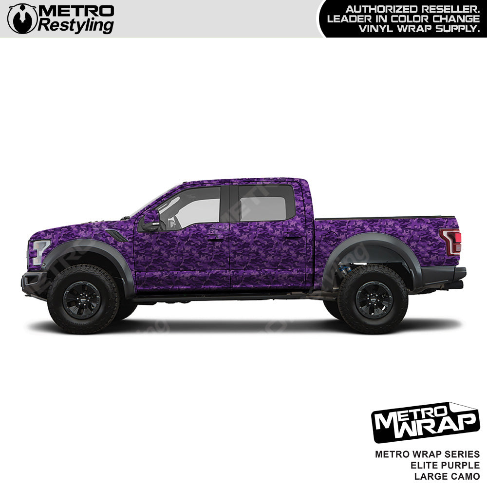 Metro Wrap Large Classic Elite Purple Camouflage Vinyl Film