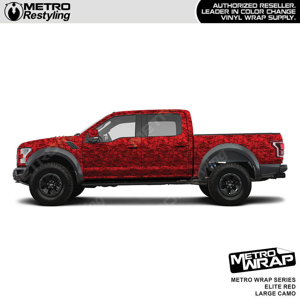 Metro Wrap Large Classic Elite Red Camouflage Vinyl Film