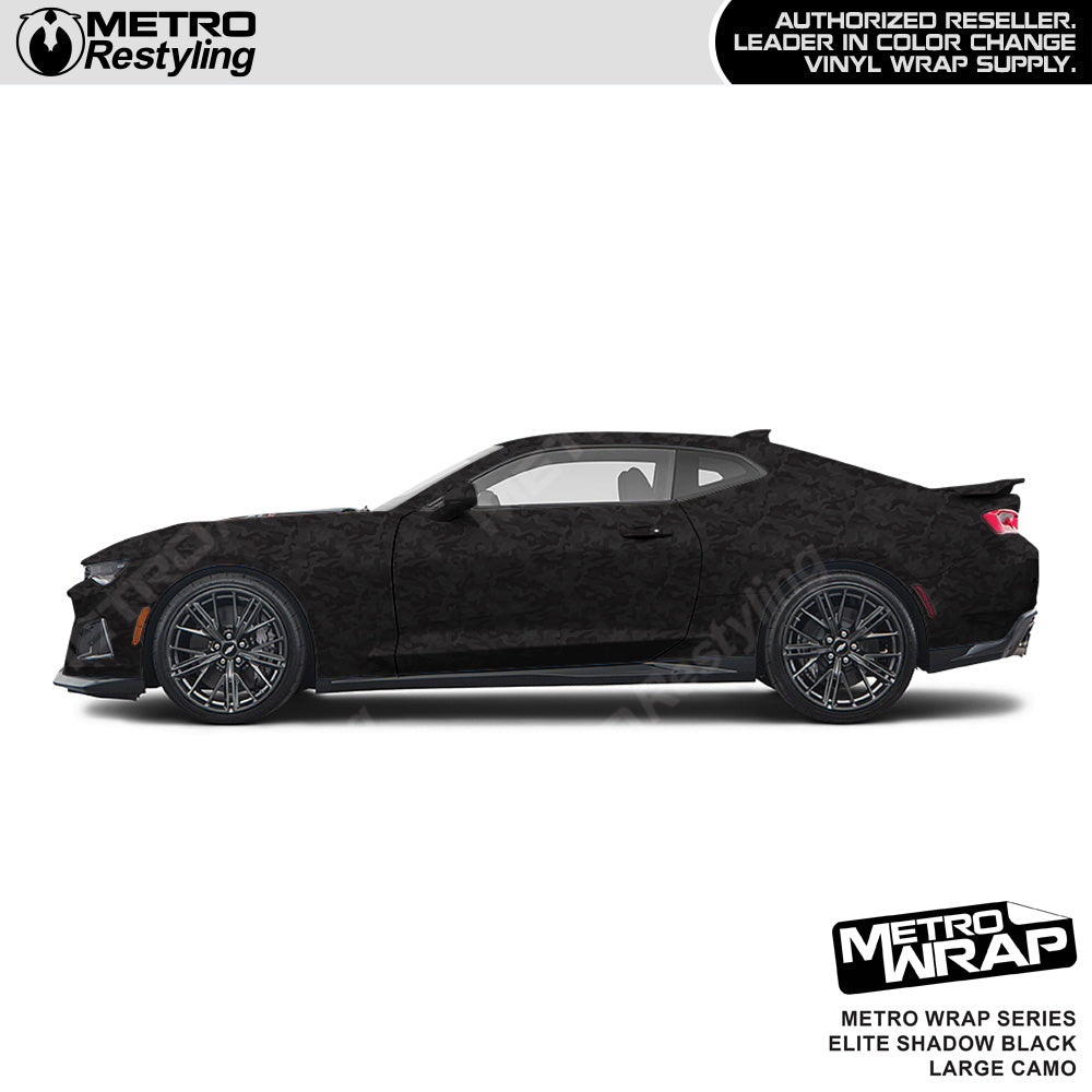 Metro Wrap Large Classic Elite Shadow Black Camouflage Vinyl Film