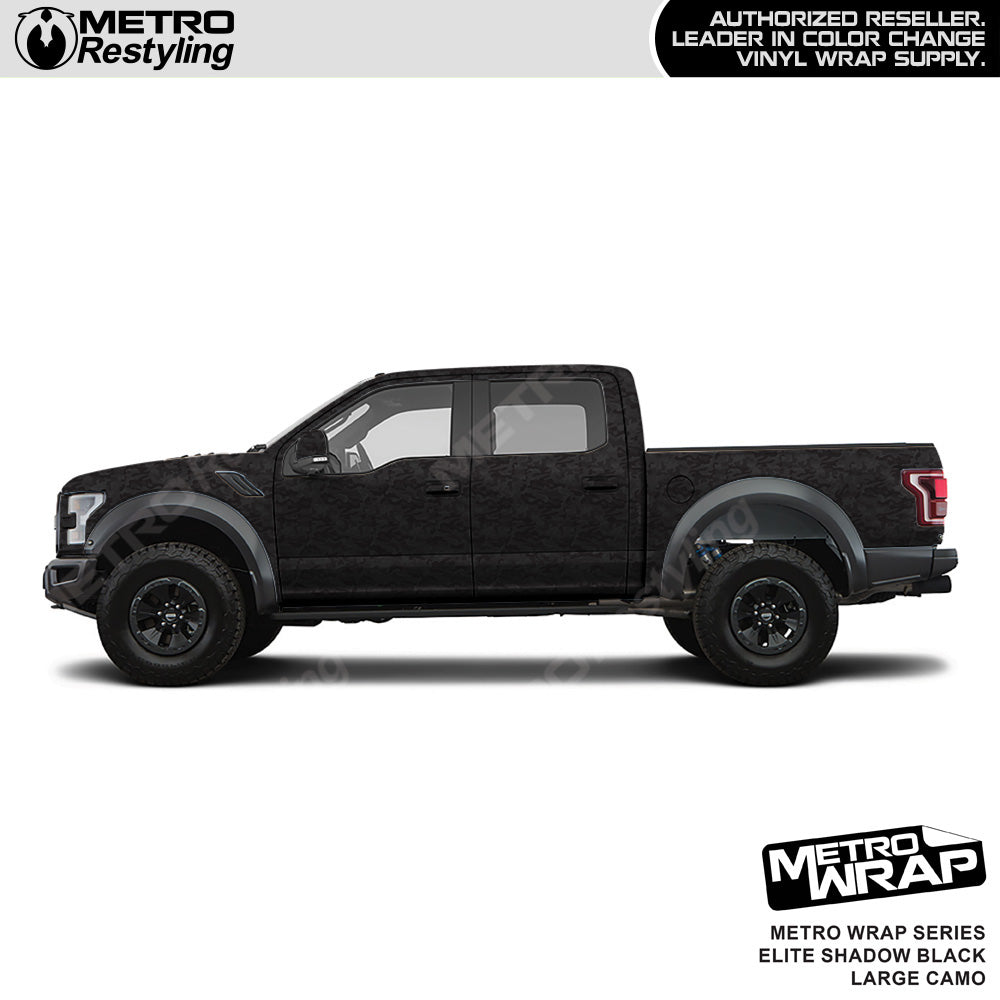 Metro Wrap Large Classic Elite Shadow Black Camouflage Vinyl Film