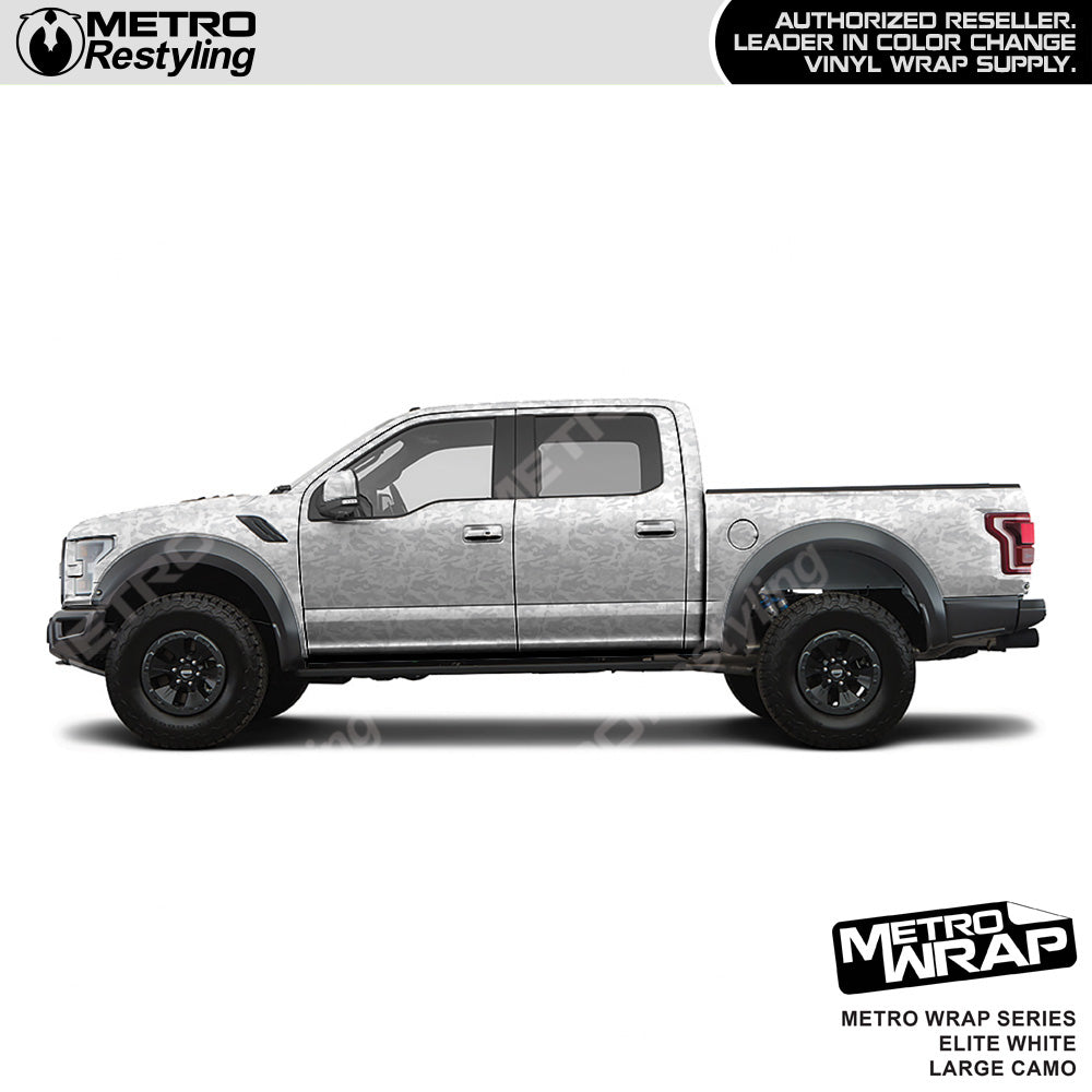 Metro Wrap Large Classic Elite White Camouflage Vinyl Film