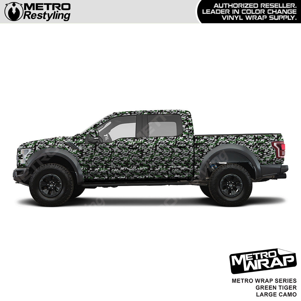 Metro Wrap Large Classic Green Tiger Camouflage Vinyl Film