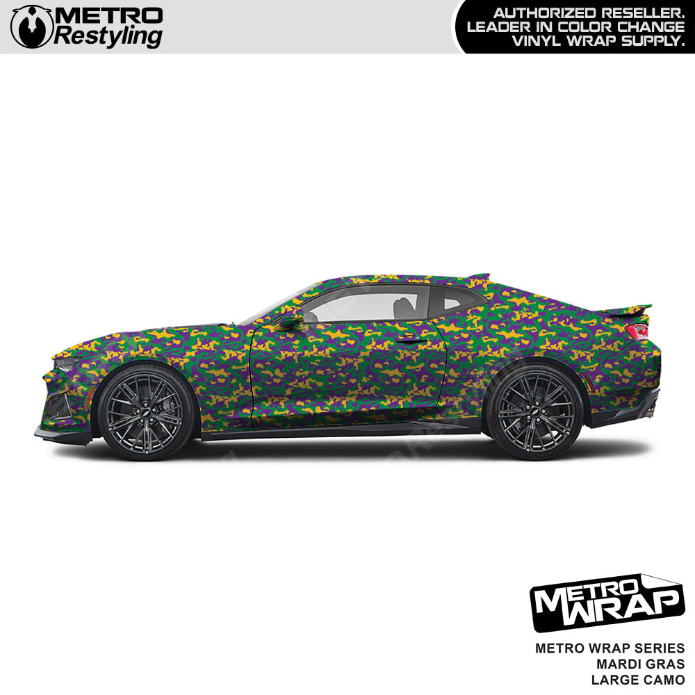 Metro Wrap Large Classic Mardi Gras Camouflage Vinyl Film