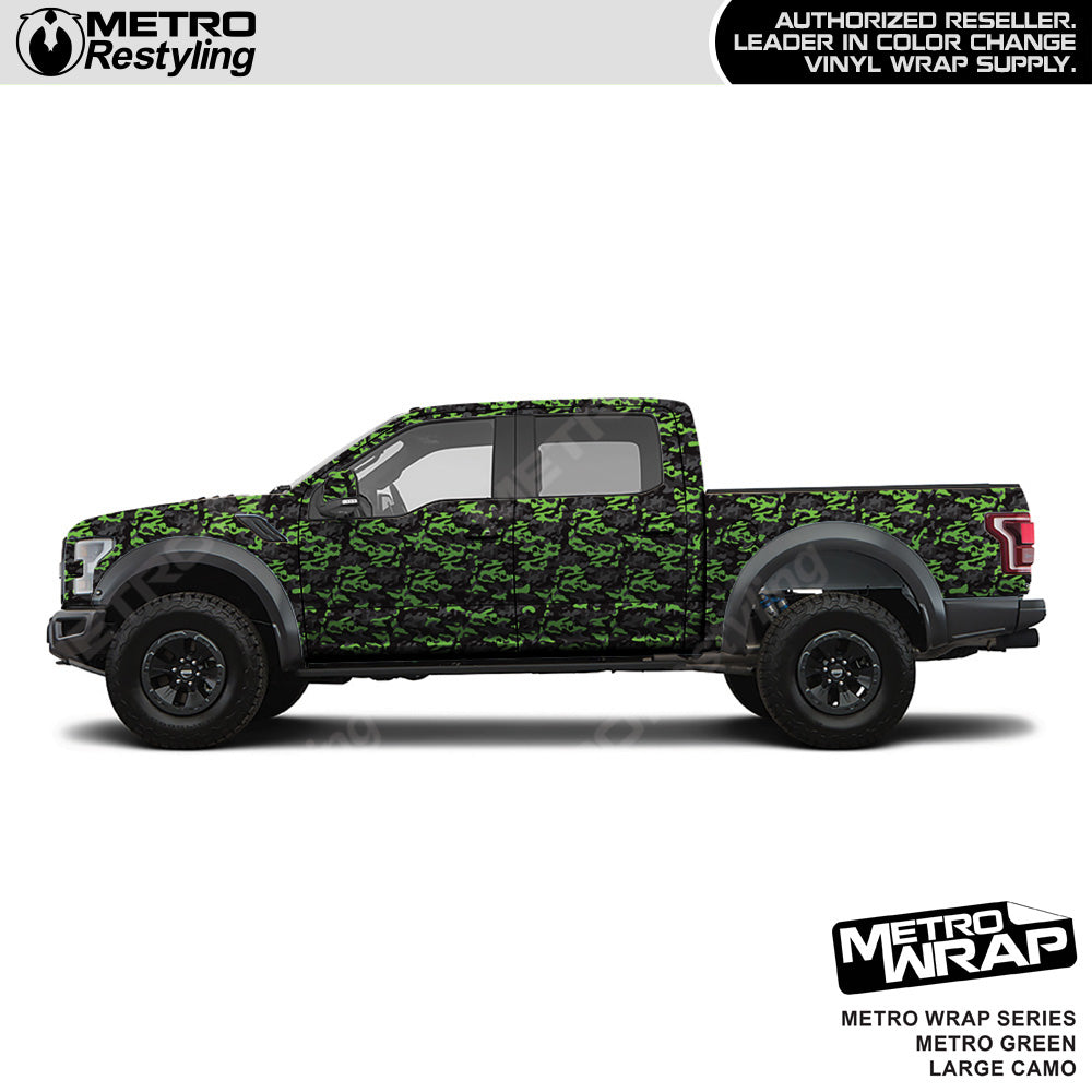Metro Wrap Large Classic Metro Green Camouflage Vinyl Film