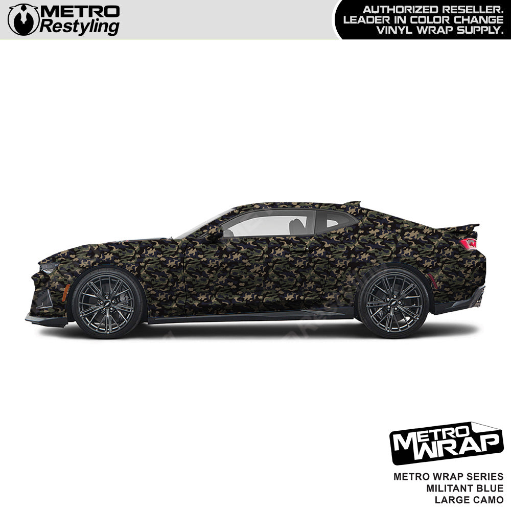 Metro Wrap Large Classic Militant Blue Camouflage Vinyl Film