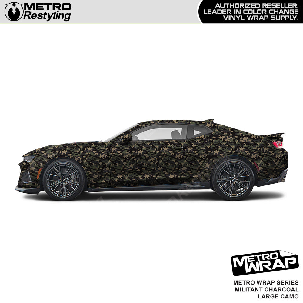 Metro Wrap Large Classic Militant Charcoal Camouflage Vinyl Film