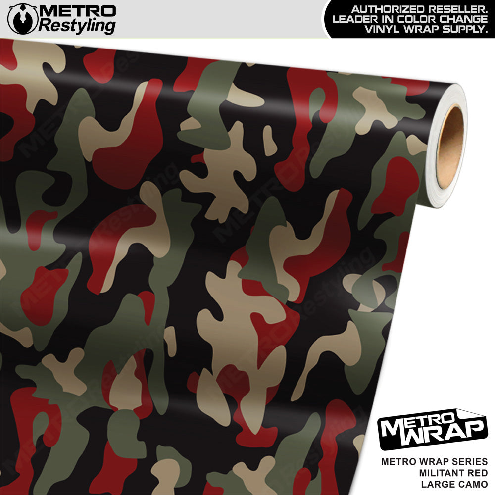 Metro Wrap Large Classic Militant Red Camouflage Vinyl Film