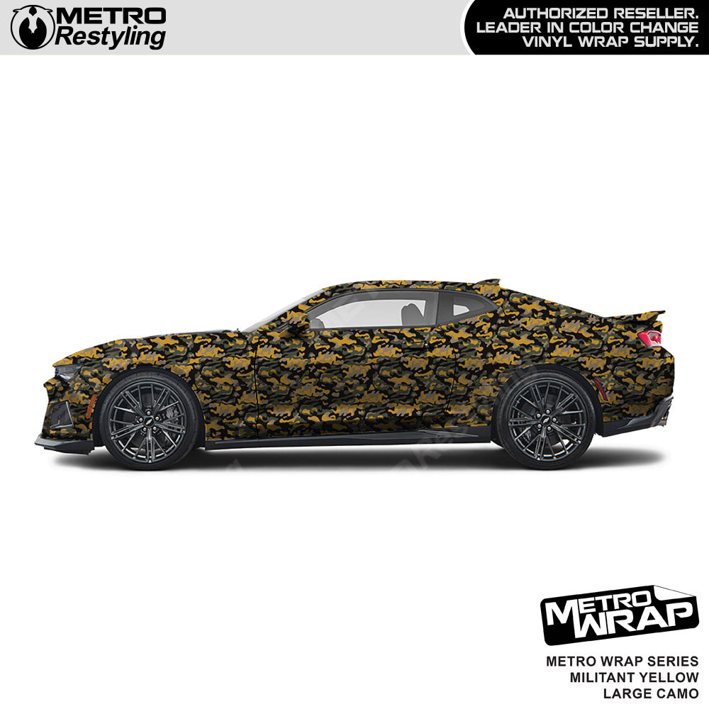 Metro Wrap Large Classic Militant Yellow Camouflage Vinyl Film