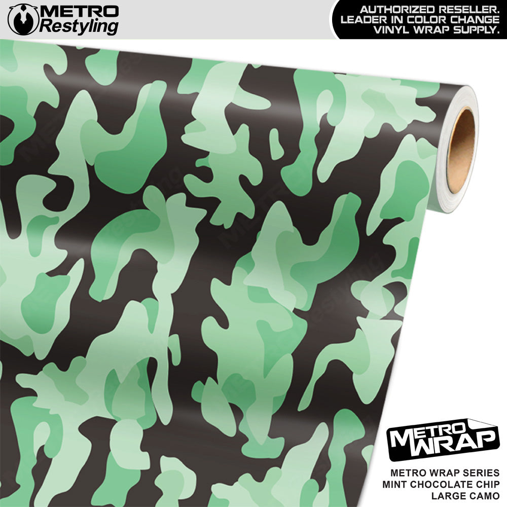 Metro Wrap Large Classic Mint Chocolate Chip Camouflage Vinyl Film
