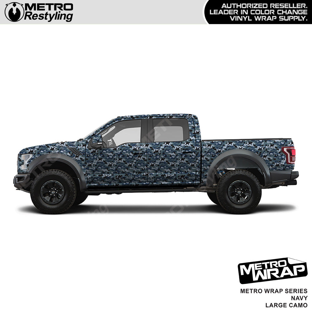 Metro Wrap Large Classic Navy Camouflage Vinyl Film