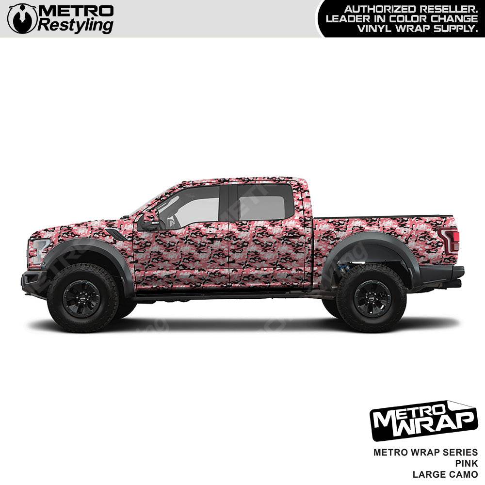 Metro Wrap Large Classic Pink Camouflage Vinyl Film