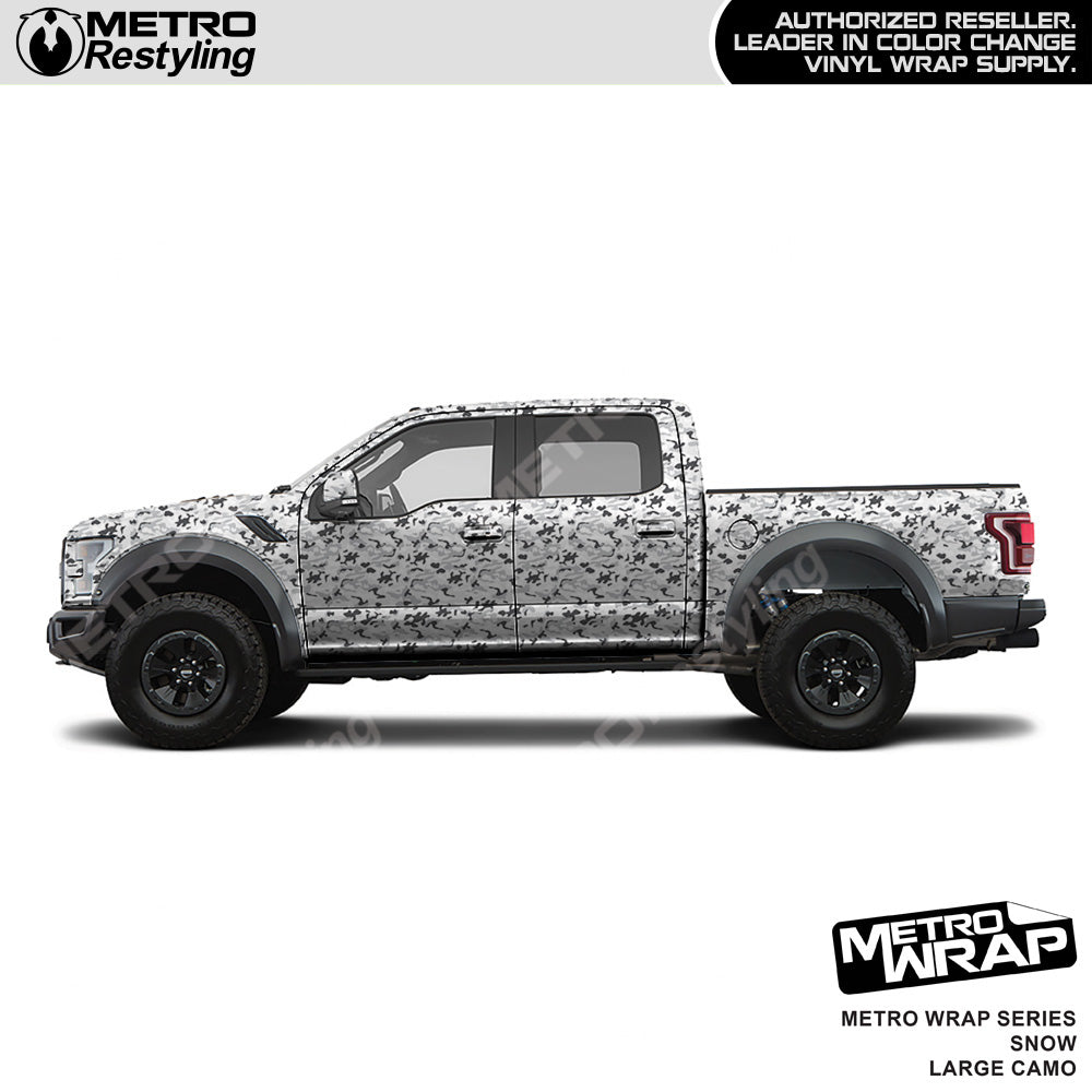 Metro Wrap Large Classic Snow Camouflage Vinyl Film