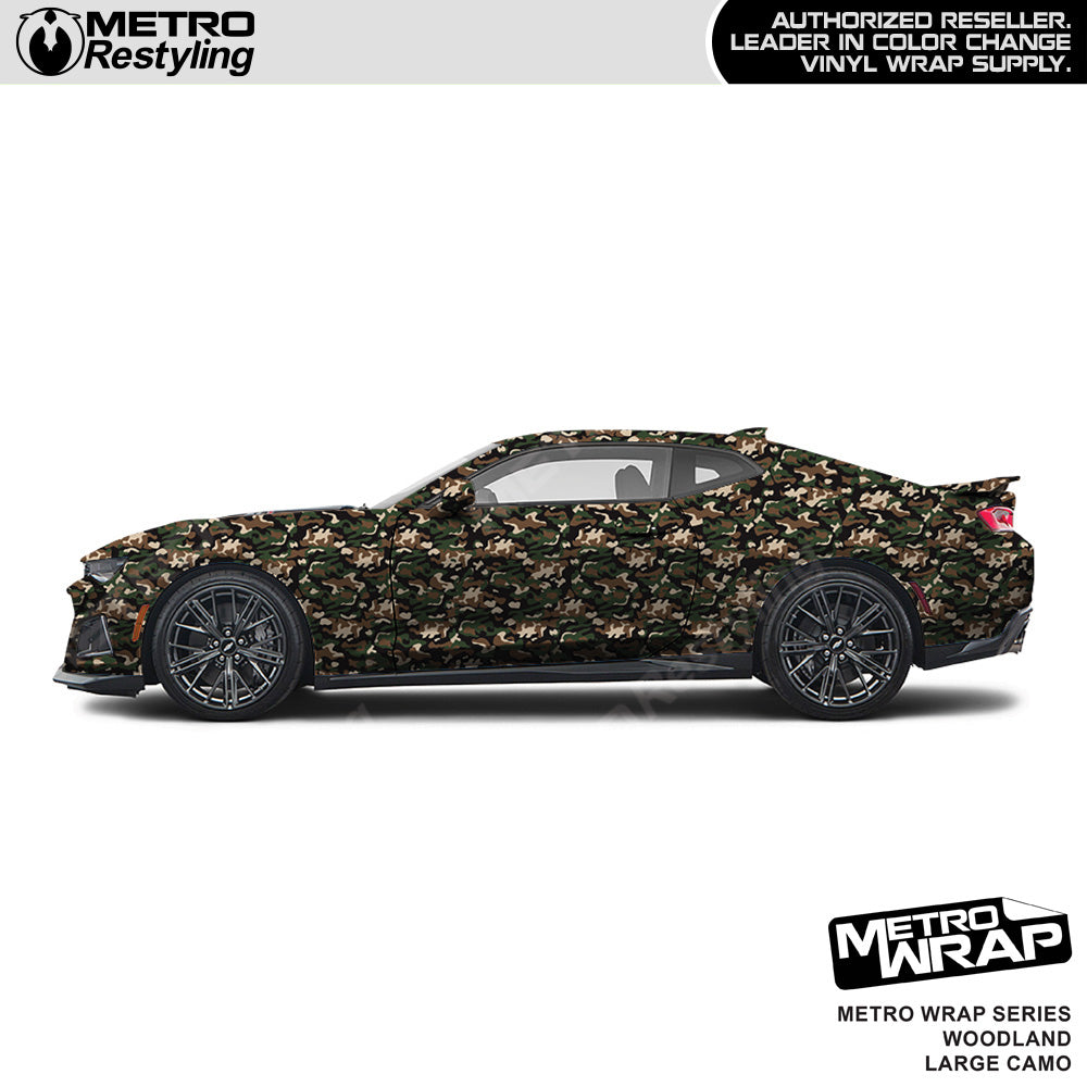 Metro Wrap Large Classic Woodland Camouflage Vinyl Film