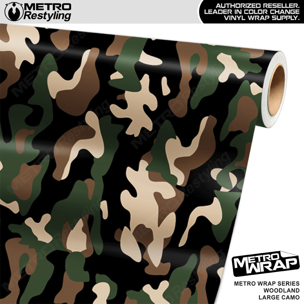 Metro Wrap Large Classic Woodland Camouflage Vinyl Film