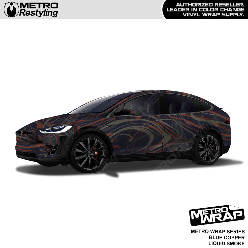 Metro Wrap Liquid Smoke Blue Copper Vinyl Film