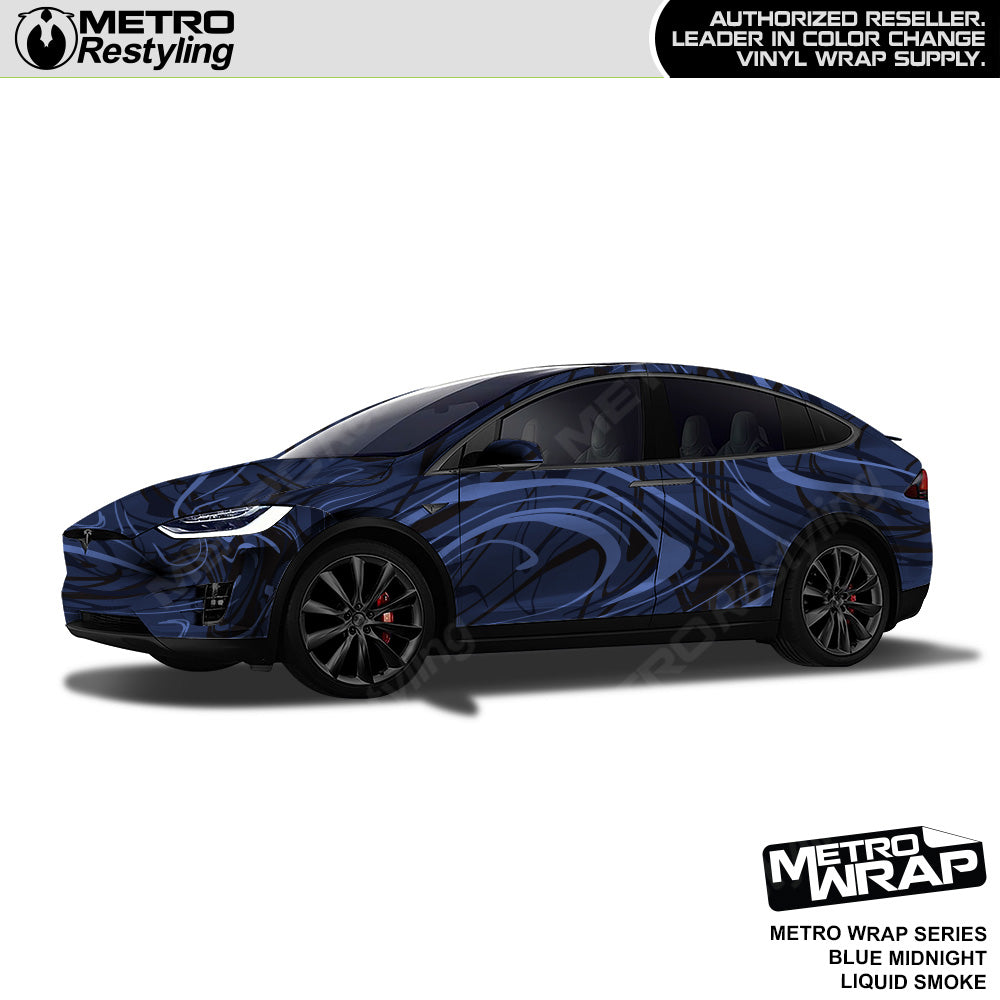Metro Wrap Liquid Smoke Blue Midnight Vinyl Film