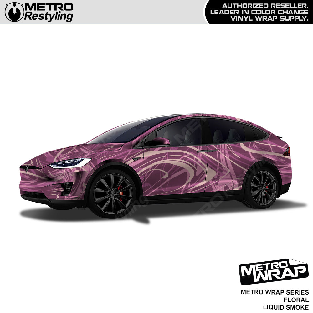 Metro Wrap Liquid Smoke Floral Vinyl Film