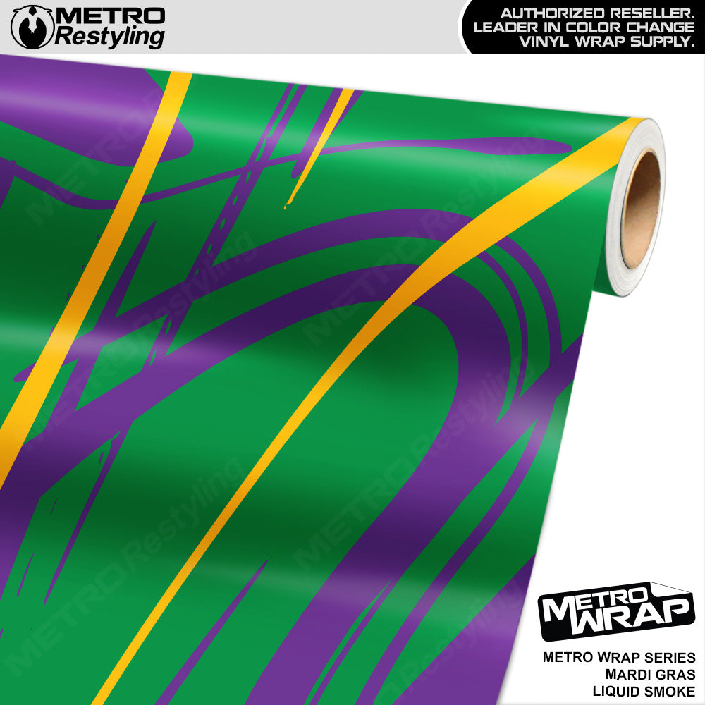 Metro Wrap Liquid Smoke Mardi Gras Vinyl Film