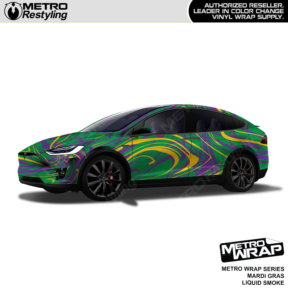 Metro Wrap Liquid Smoke Mardi Gras Vinyl Film
